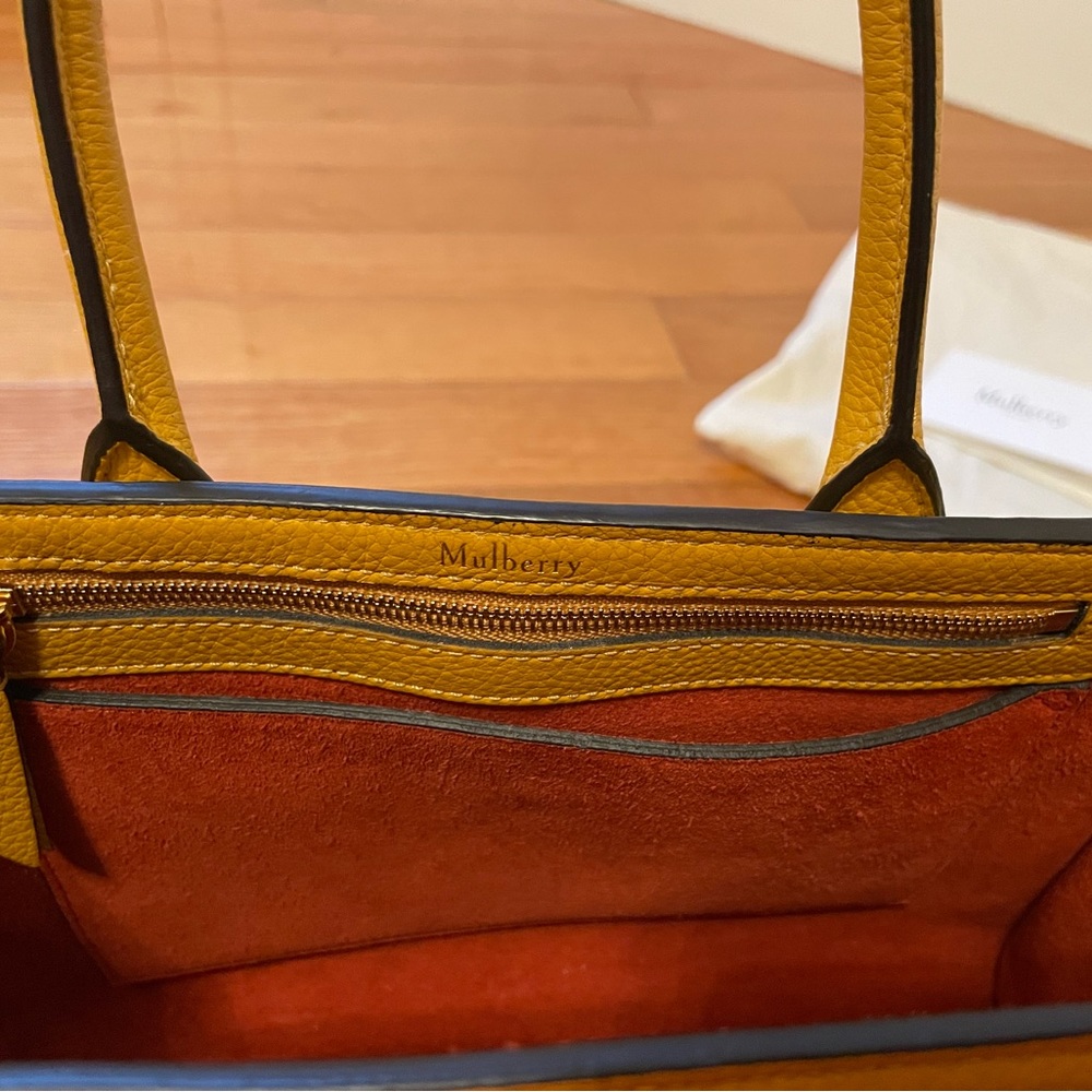 Mulberry Mustard Yellow Leather Small Tote - Picture 6 of 7